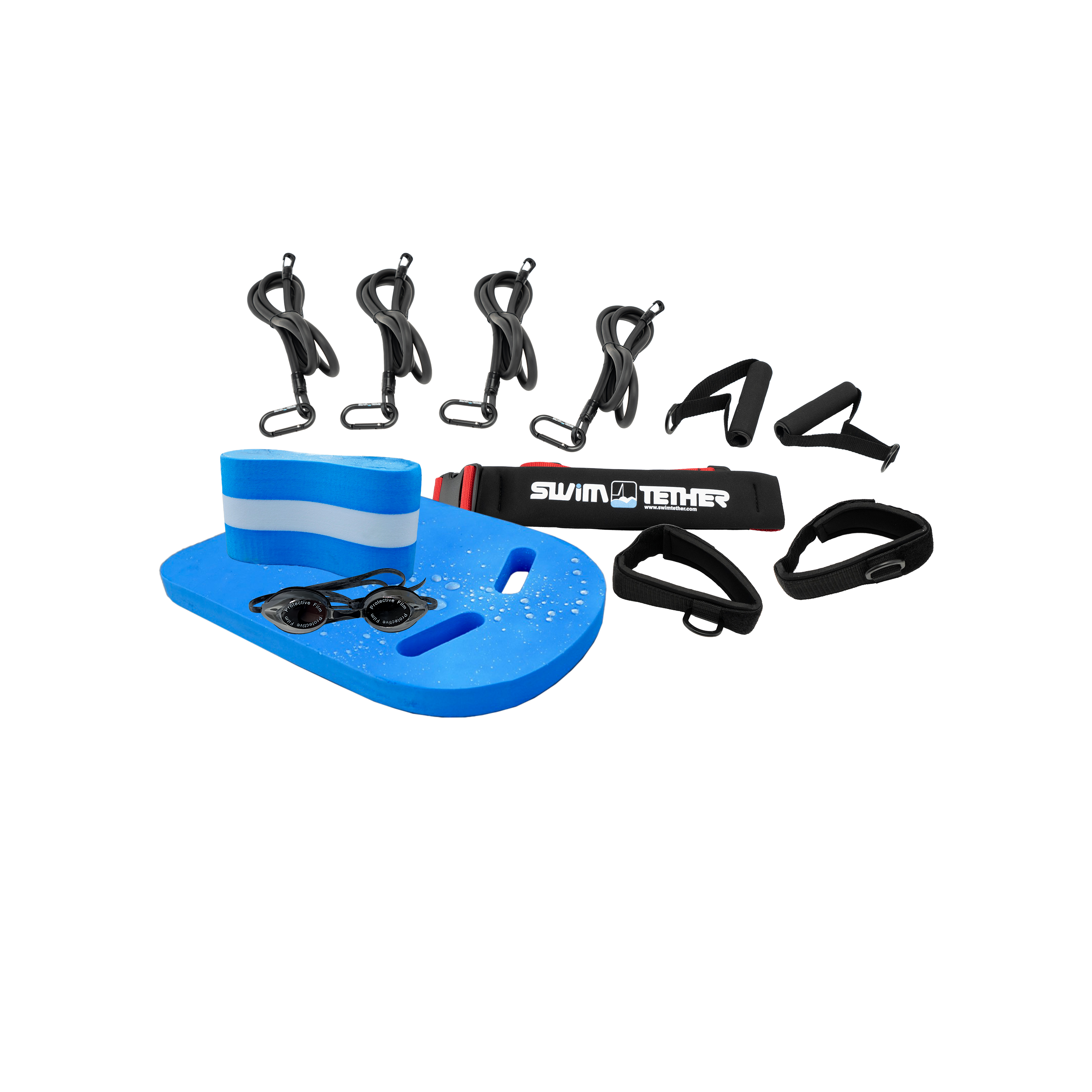 Swim Tether Ultimate Fitness Accessory Bundle — complete aquatic workout kit