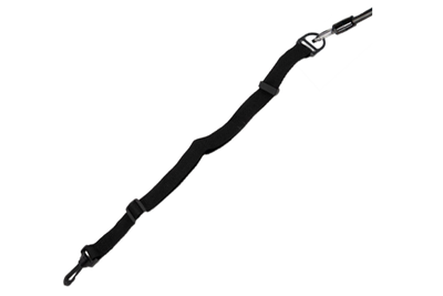 Black webbing strap with transparent background