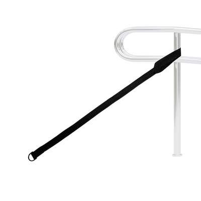 Swim Tether travel strap for portable pool anchor setup