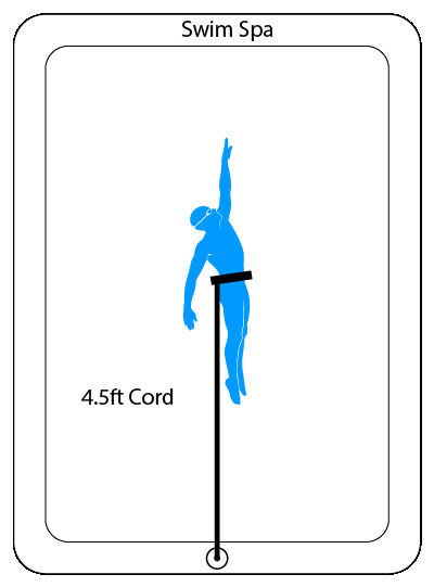 Single swim spa — 4.5 ft cord